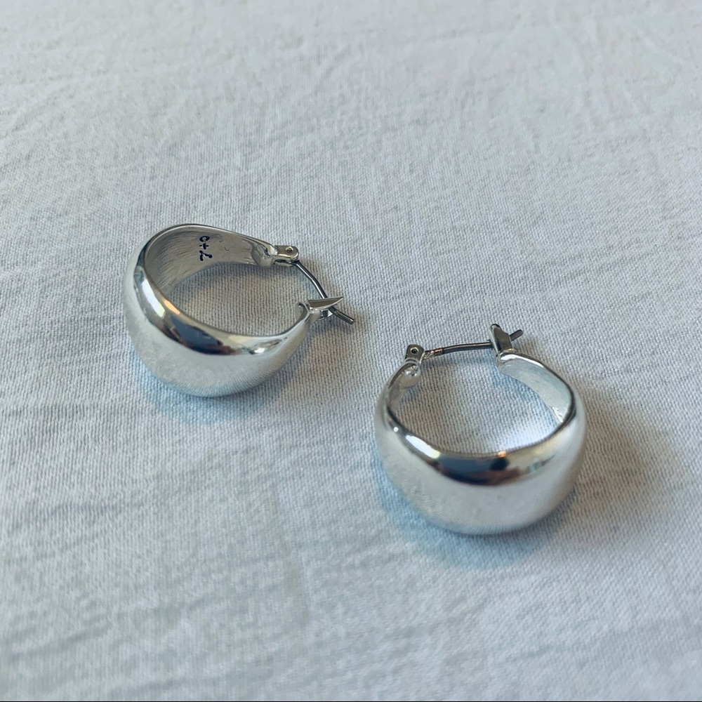 SOLD - CHLOE + ISABEL La Lune Silver Hoops